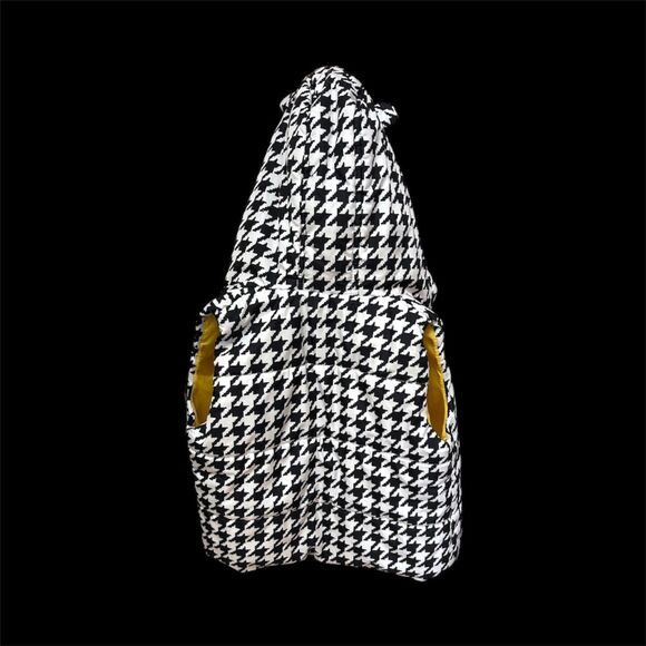 *3 for $20* Gymboree Toddler Black and White Houndstooth Puffer Coat with Hood - Picture 2 of 7